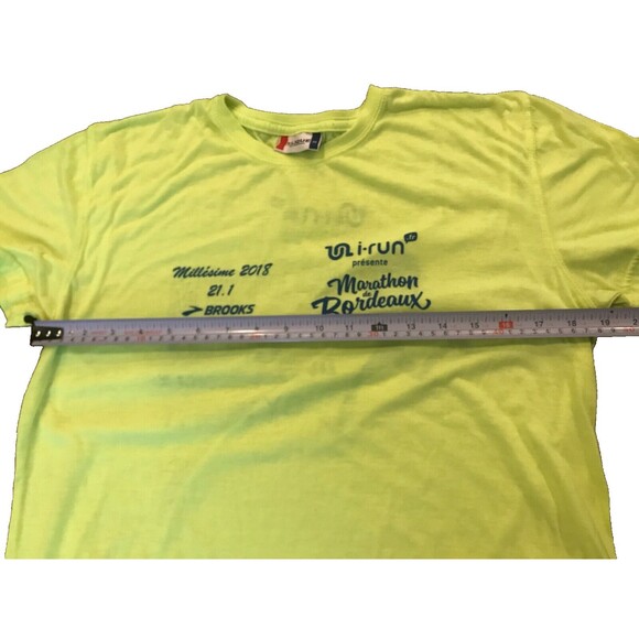Marathon de Bordeaux FR Night Running Clique Yellow Reflective Shirt Women's, M - Picture 7 of 7